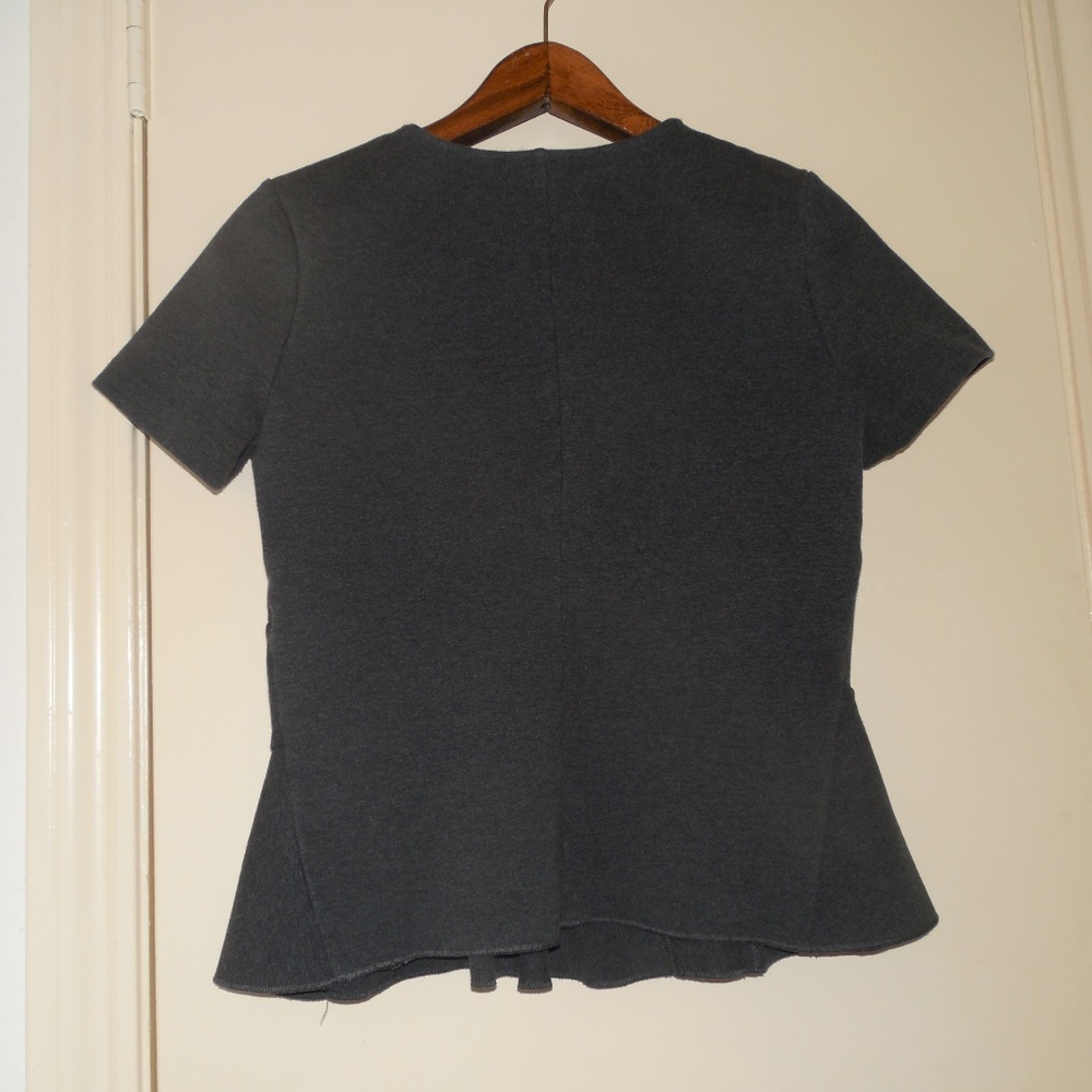 JCREW Charcoal flutter hem shirt - Picture 3 of 4